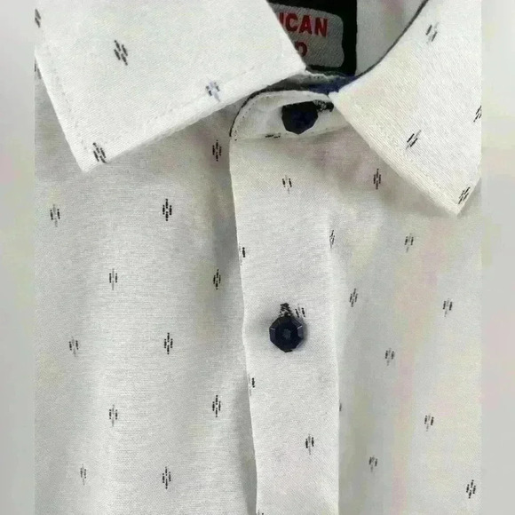 AMERICAN BREED Men's Shirt XL White Down Long Sleeve Cowboy Geometric Pattern - Picture 3 of 9